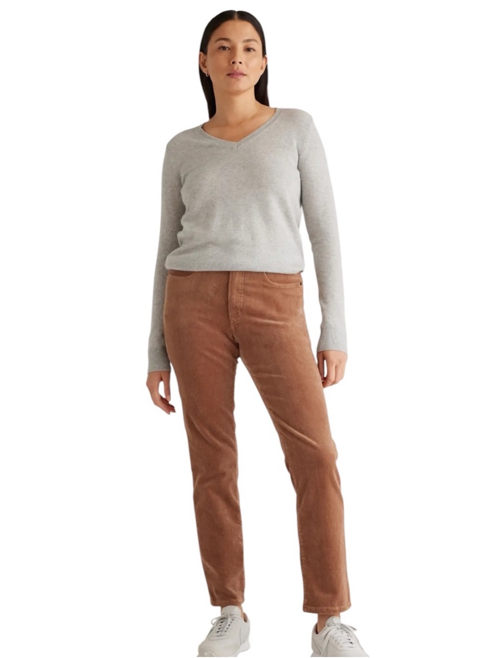 Quince Organic Stretch Corduroy Straight leg size 4 brown
